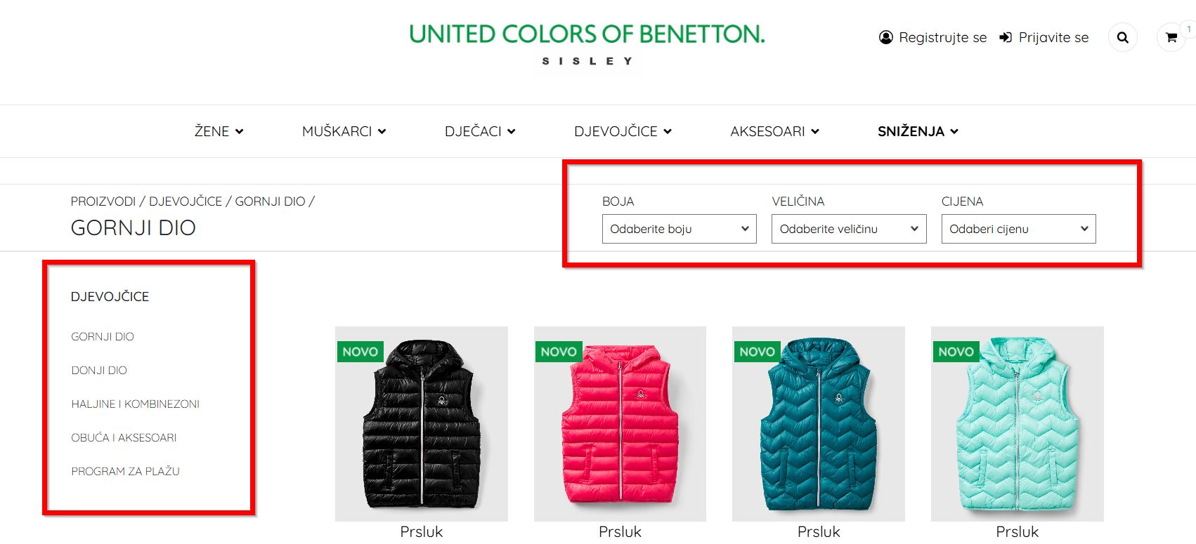 Benetton porudzbina
